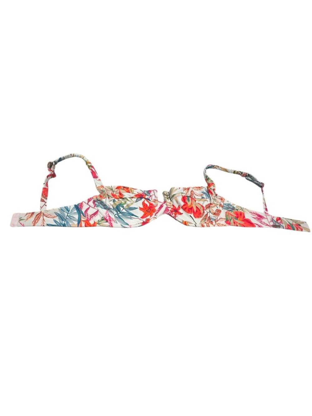 Sunsets Tropical Breeze Juliette Bikini Top Womens Floral Bandeau Underwire READ